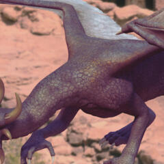 Close crop of a dragon's chest. Composite digital and photographic art.